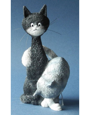  CHAT DUBOUT - LA CHARMEUSE, FIGURINE RÉSINE 13 CM