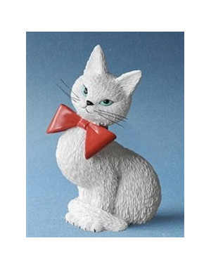  Parastone :  Chat Dubout - Coquette blanche figurine en résine