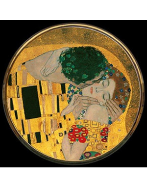  Parastone :  Miroir de poche refermable, "Le Baiser" de Klimt 