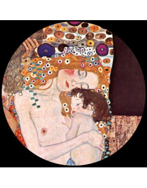  LES 3 ÂGES DE LA VIE DE GUSTAV KLIMT - PRESSE-PAPIER, VERRE 8CM