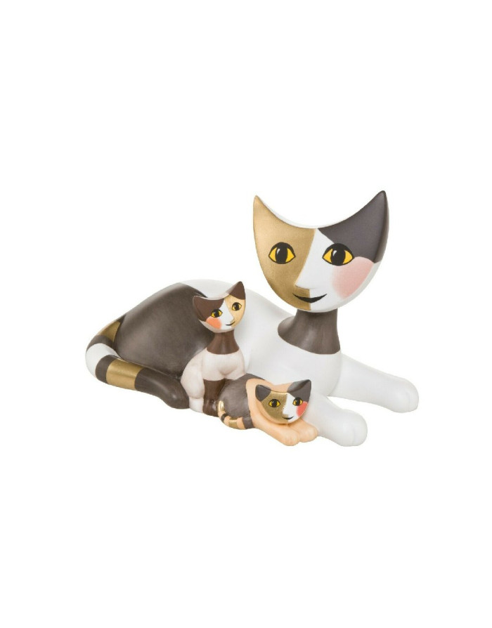 Figurine Famiglia Chat Lune De Rosina 10 Cm