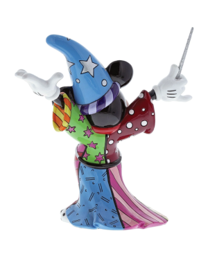 Enesco : Sculpture Disney Britto, Mickey Fantasia Baguette argentée