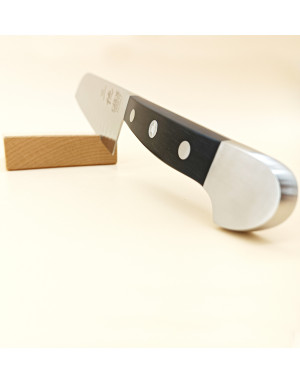 Güde : Alpha Black, Santoku lame alvéolée 18 cm, forgé à double mitre