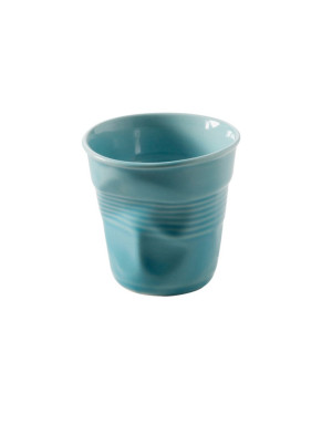 Gobelet Froissé Turquoise, Tasse espresso 8 cl Porcelaine