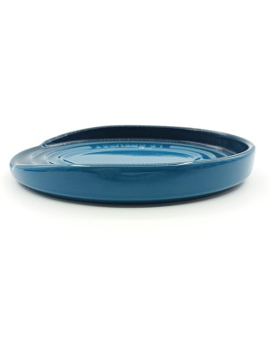 Le Creuset : Repose cuillère Ovale, en céramique bleu Deep Teal