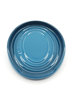 Le Creuset : Repose cuillère Ovale, en céramique bleu Deep Teal