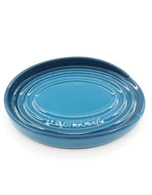 Le Creuset : Repose cuillère Ovale, en céramique bleu Deep Teal