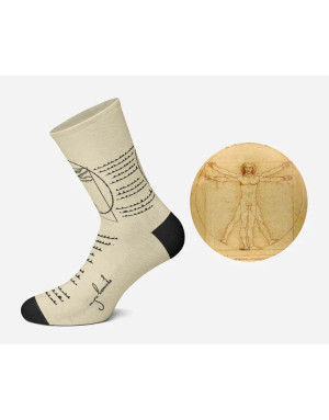 Sock Affairs : Chaussettes d'après « l'homme de Vitruve » L. Da Vinci