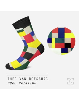 Sock Affairs : Chaussettes d'après "Pure Peinture" de Van Doesburg