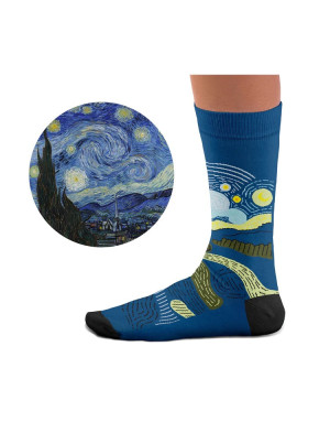 Sock Affairs : Chaussettes d'après La Nuit Etoilée de V. Van Gogh