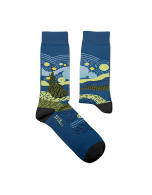 Sock Affairs : Chaussettes d'après La Nuit Etoilée de V. Van Gogh