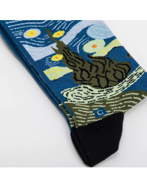 Sock Affairs : Chaussettes d'après La Nuit Etoilée de V. Van Gogh