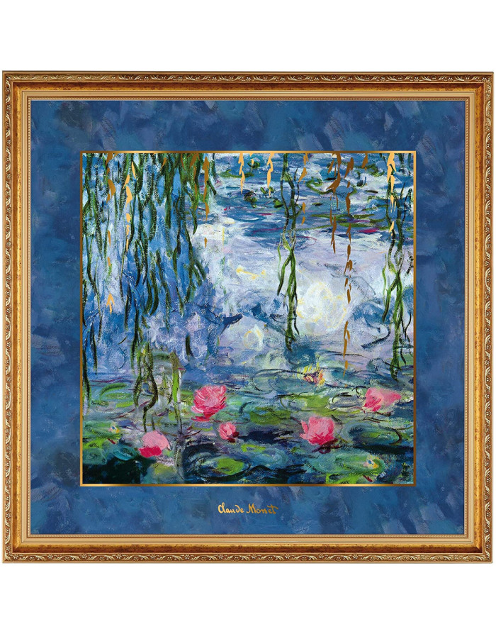 Goebel : Tableau, Nymphéas et saules de Monet