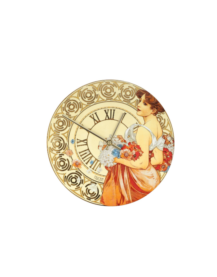 Goebel : Horloge murale été "Les quatre saisons " de Mucha