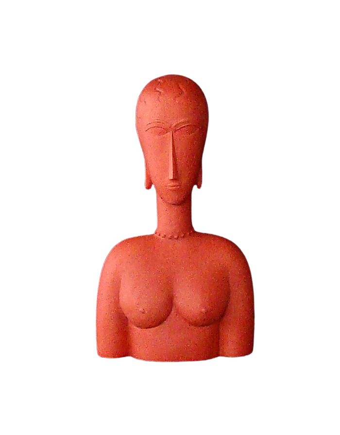 Parastone : Sculpture Buste rouge de Modigliani reproduction de 17 cm