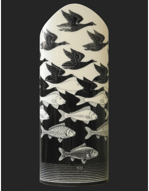 Parastone : Vase silhouette, Le Ciel et l'eau d'Escher