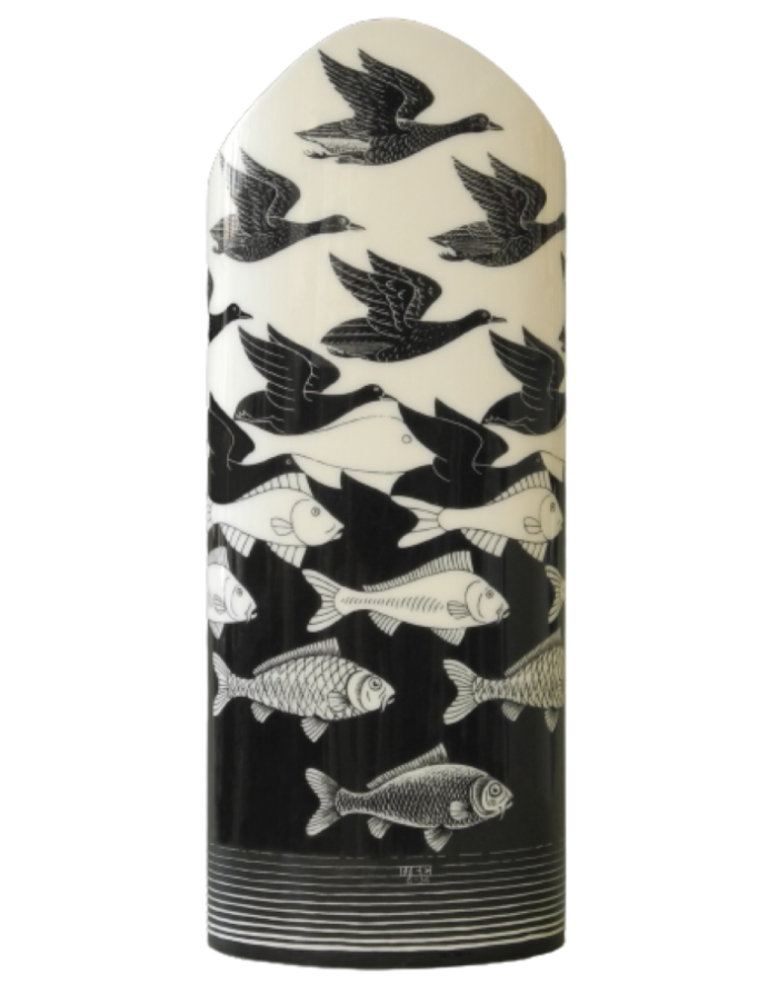 Parastone : Vase silhouette, Le Ciel et l'eau d'Escher