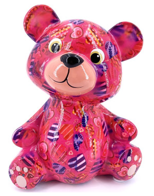 Pomme Pidou : Toto, Tirelire nounours rose