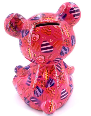 Pomme Pidou : Toto, Tirelire nounours rose