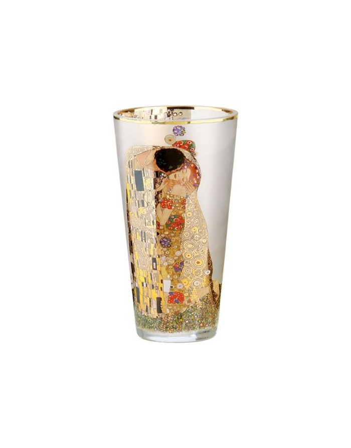 Goebel : Vase en Verre émaille 20 cm, Le Baiser de Klimt