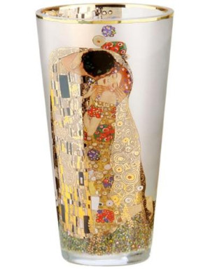 Goebel : Vase en Verre émaille 20 cm, Le Baiser de Klimt