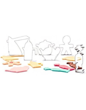 Alessi : Progiotti Coffret de 6 Découpoirs emporte pièce pour biscuits