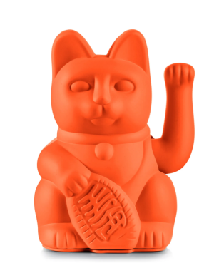 Maneki Neko - Lucky Cat Neon Pink chat porte-bonheur japonais