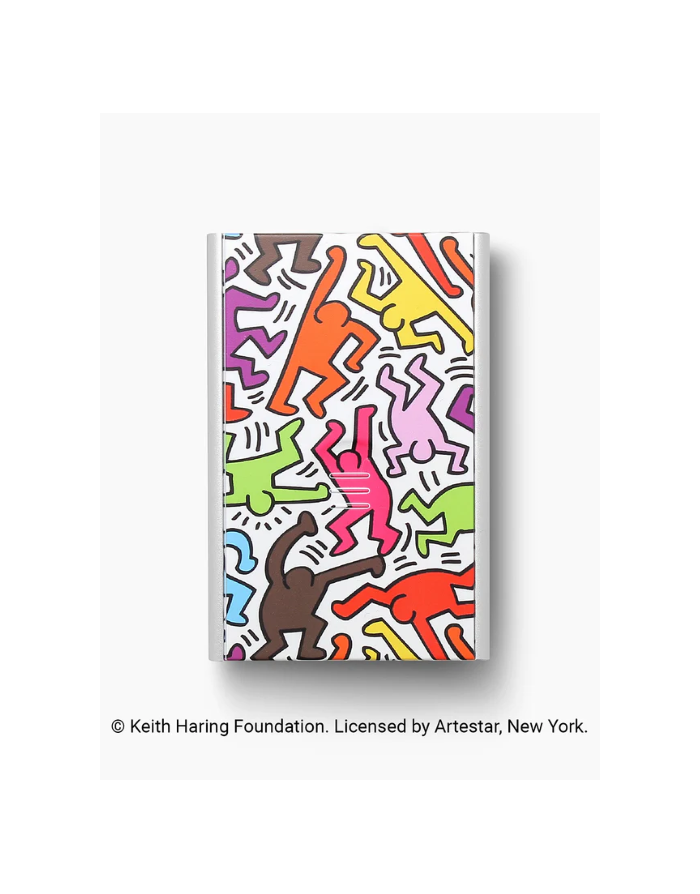 Ogon : Slider, porte cartes aluminium Keith Haring Couleur