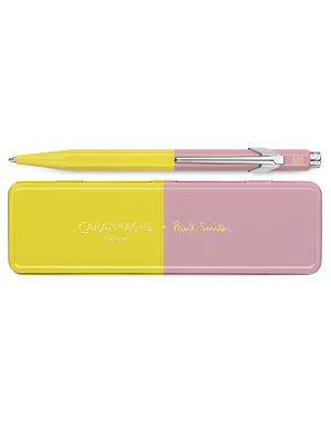 Caran d'Ache : Paul Smith, Stylo bille Jaune/Rose, avec boîte en métal