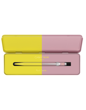 Caran d'Ache : Paul Smith, Stylo bille Jaune/Rose, avec boîte en métal