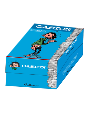 Figurine Gaston Lagaffe Plastoy, Pile d'albums