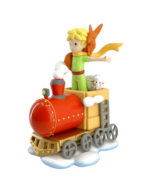 Figurine Petit Prince et ses amis dans le train, Figurine en PVC signée Plastoy