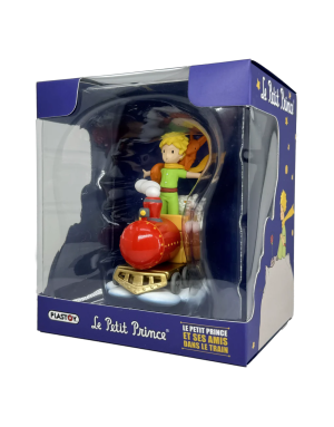 Figurine Petit Prince et ses amis dans le train, Figurine en PVC signée Plastoy