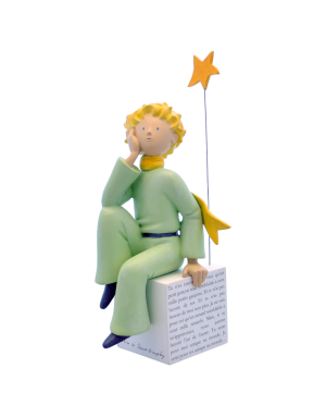 Figurine Le Petit Prince rêveur, Figurine en résine signée Plastoy