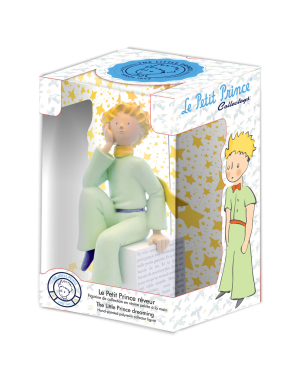 Figurine Le Petit Prince rêveur, Figurine en résine signée Plastoy