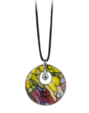 Pendentif bijou fantaisie avec cristal de Swarovski: : Mosaique 4. Face claire