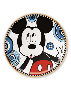 Assiette Plate en porcelaine 31 cm : Mickey Mouse. Assiette à pizza
