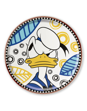 Assiette Plate en porcelaine 31 cm : Donald Duck. Assiette à Pizza