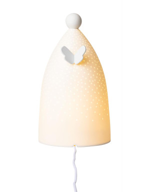 Lampe Ange en porcelaine blanche signée Rader