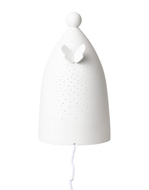 Lampe Ange en porcelaine blanche signée Rader