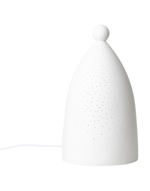 Lampe Ange en porcelaine blanche signée Rader