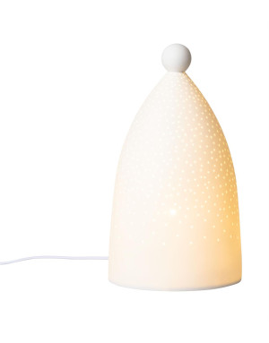 Lampe Ange en porcelaine blanche signée Rader