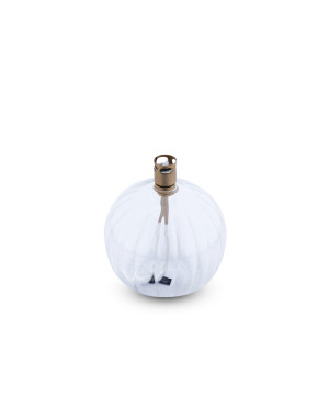 Lampe à huile en verre péri Design, modèle Sphère rayée Taille S