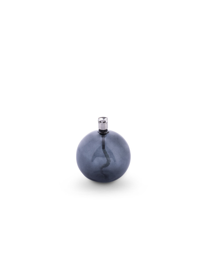 Lampe à huile en verre péri Design, Sphère coloris Gris fumé. Taille S