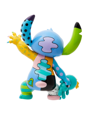 Figurine Disney Britto Stitch et sa peluche Souillon , vu de face