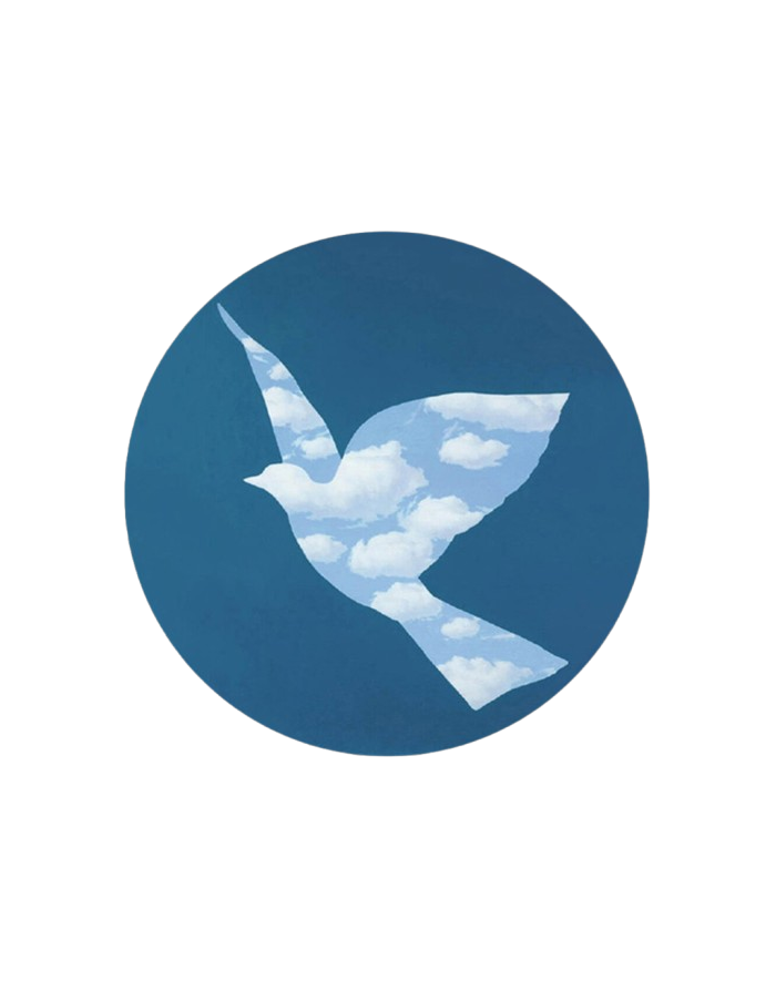 Presse papier Magritte, l'oiseau de ciel. Motif par Parastone. 8 cm