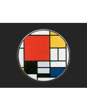 Miroir de poche Grossissant Mondrian: Composition. Produit signé Parastone