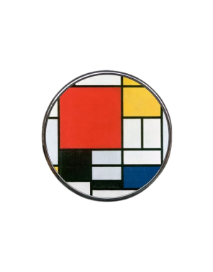 Miroir de poche Grossissant Mondrian: Composition. Produit signé Parastone