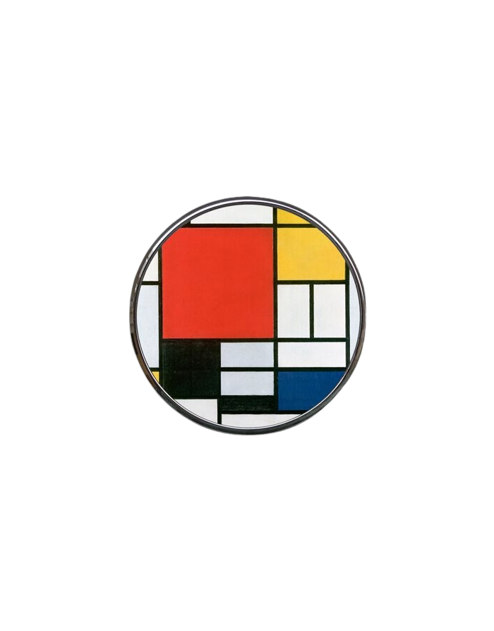 Miroir de poche Grossissant Mondrian: Composition. Produit signé Parastone