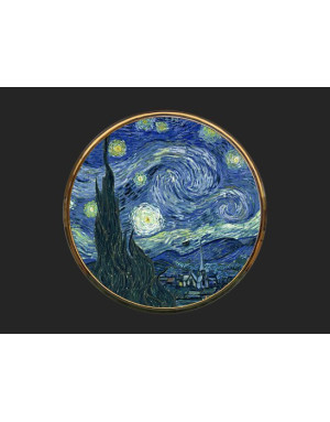 Miroir de poche Grossissant Van Gogh : Nuit Étoilée. Miroir de poche refermable